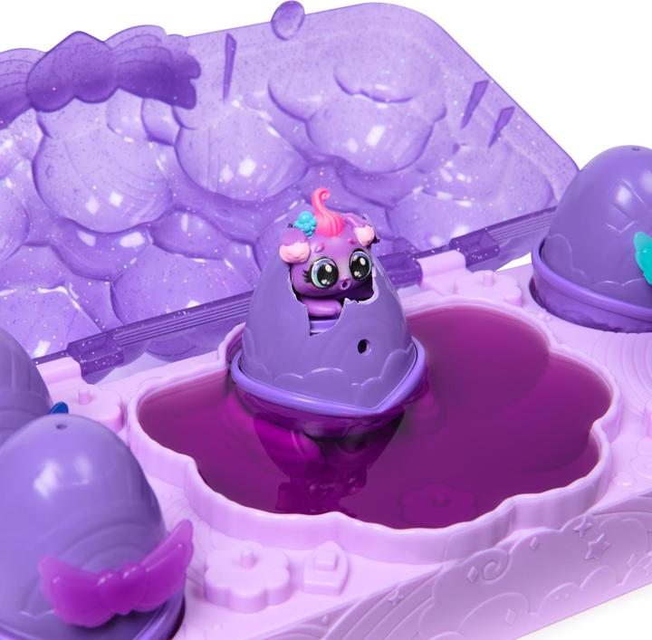 Actual product image Hatchimals Spin Master Alive Neon Rainbow egg carton playset