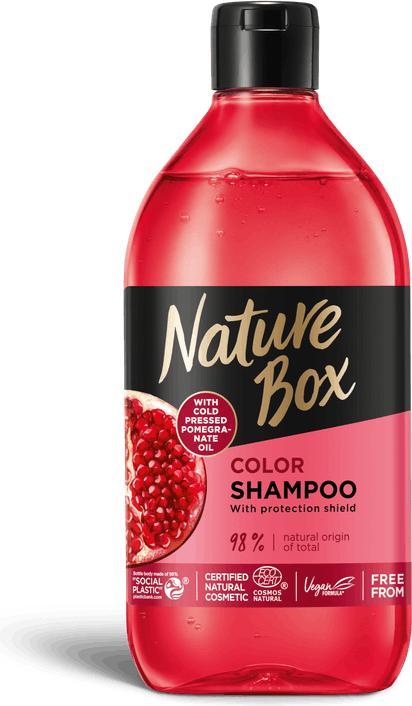 Image du produit Nature Box Shampooing couleur à l'huile de grenade (385 ml, Shampoing liquide)