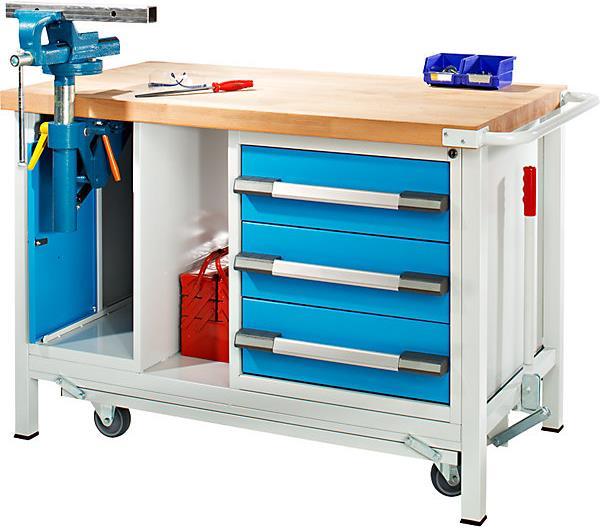 Produktbild eurokraft pro Werkbank, fahrbar (150 cm, 70 cm)