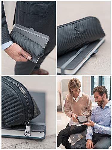 Produktbild Only-Bags.Store Echtleder Federmäppchen Leder Federmappe Etui für Stifte Mäppchen Schule Federtasche Uni