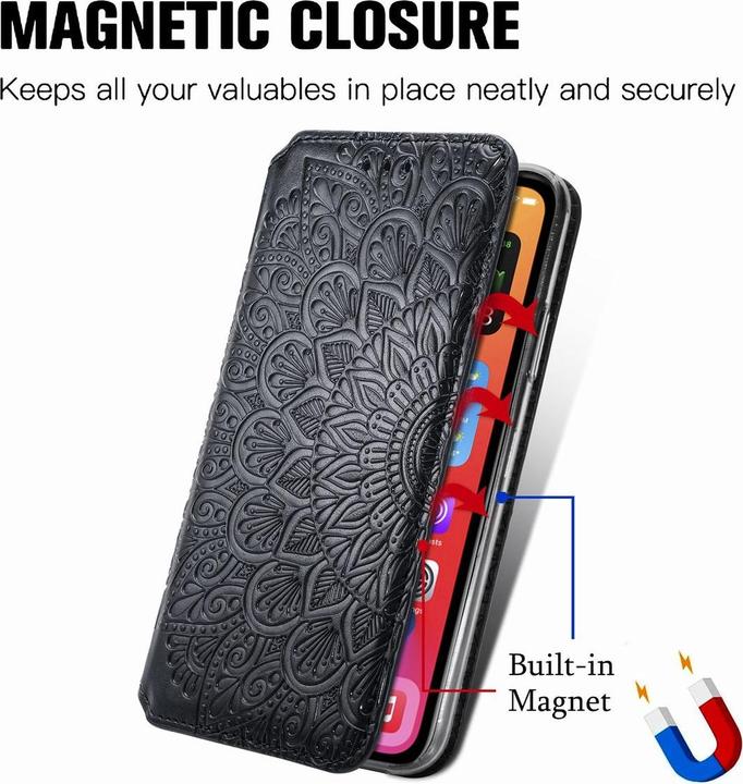 Produktbild König Design Hülle Handy Schutz für Apple iPhone 11 Pro Case Flip Cover Tasche Etuis Schwarz (Apple iPhone 11 Pro)