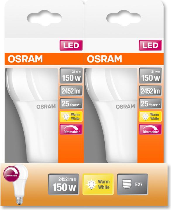 Immagine prodotto Osram Superstar Classic A150 (E27, 20 W, 2452 lm, 1 x, E)