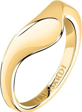 Trussardi Modern gold-plated T-Design TJAXA07 steel ring - Circuit: 54 mm (54)