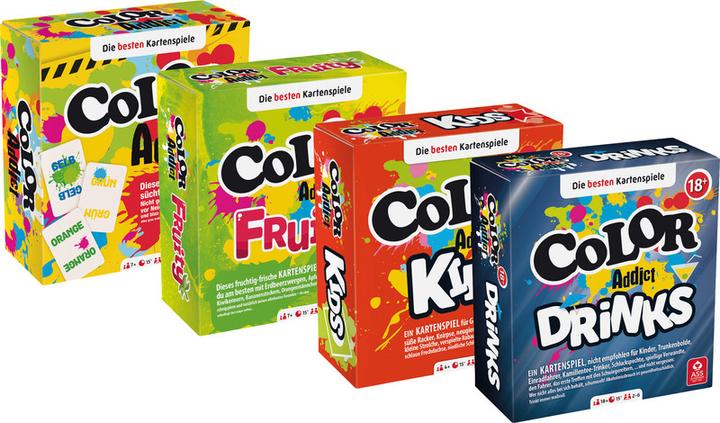 Immagine prodotto ASS Altenburg 22584165 - Color Addict - Bevande, gioco di carte, 2-6 giocatori, da 18 anni (edizione DE) (Tedesco)