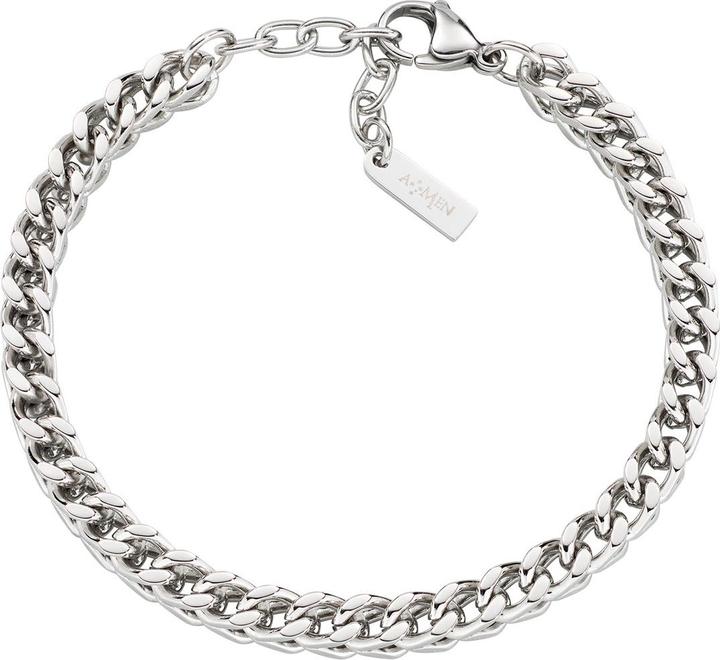 Amen Curb Chain Steel Armband (21 cm, Edelstahl)