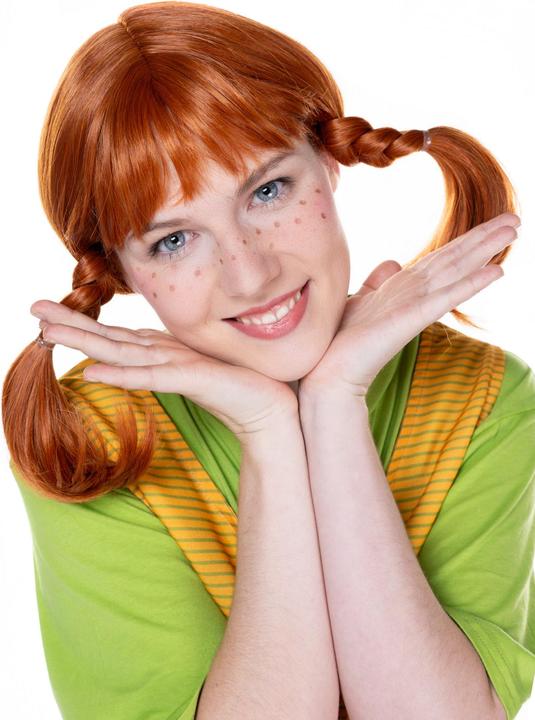 Actual product image Maskworld Pippi Langstrumpf Perücke - Fasching Kostüm Perücke