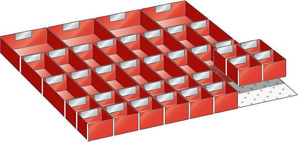 Image du produit Lista Kit de matériel de subdivision pour tiroirs