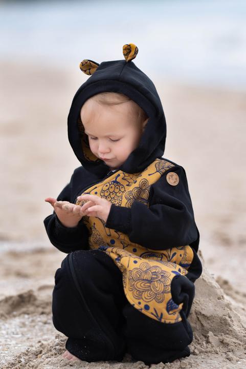 Actual product image Lennylamb Bear Romper - Under The Leaves (80)