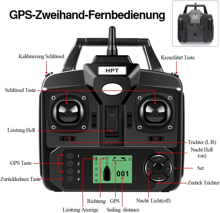 Produktbild Bilbear GPS Futterboot mit 3 Köderbehältern – Angelboot fürs Karpfenfischen