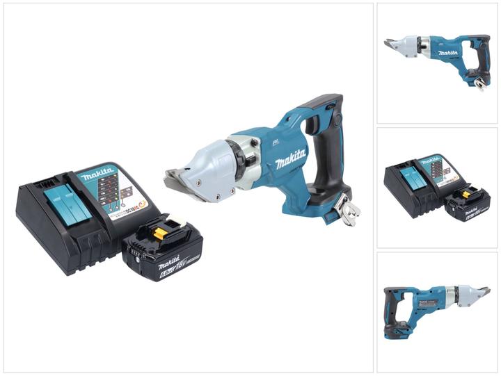 Makita DJS 200 RG1 Battery Sheet Metal Shears 18 V 2.0 mm Brushless + 1x Battery 6.0 Ah + Charger