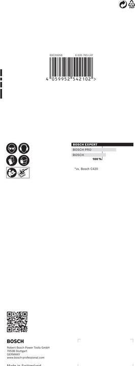 Actual product image Bosch Professional Zubehör EXPERT C470 Schleifpapier mit 8 Löchern für Schwingschleifer, 93 x 230 mm, G 320, 10-tlg. (320)