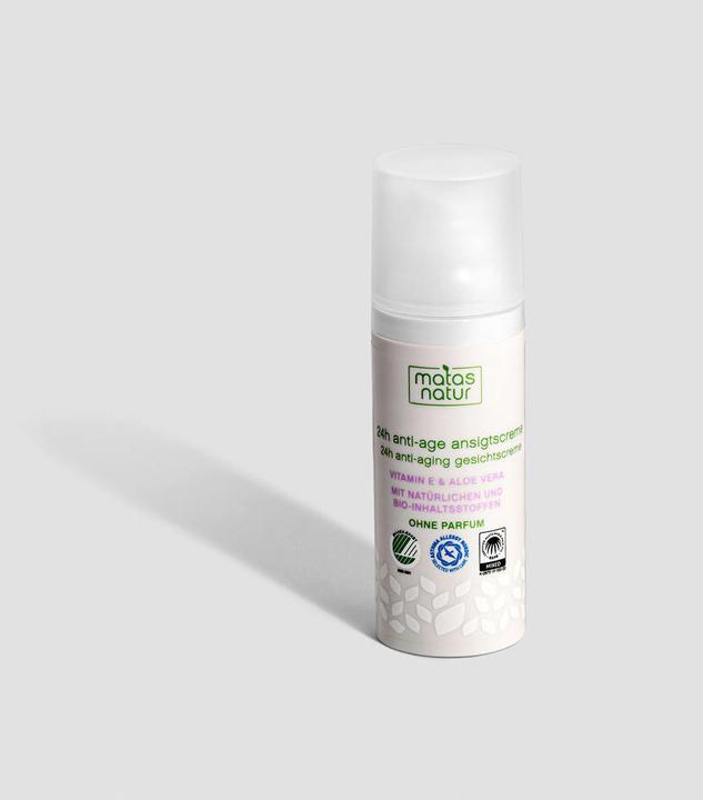 Image du produit Matas Nature 24H Crème anti-âge pour le visage à l'aloe vera bio et à la vitamine E (50 ml, Crème 24h)