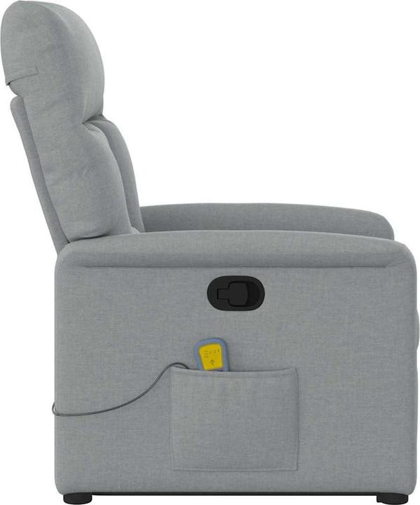 Actual product image VidaXL Massage chair with stand-up aid Light grey fabric