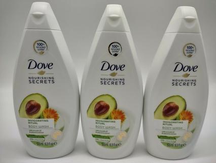 Actual product image Dove Nourishing Secrets Invigorating Ritual Body Wash with Avocado Oil 500ml - Pack of 3 (500 ml)