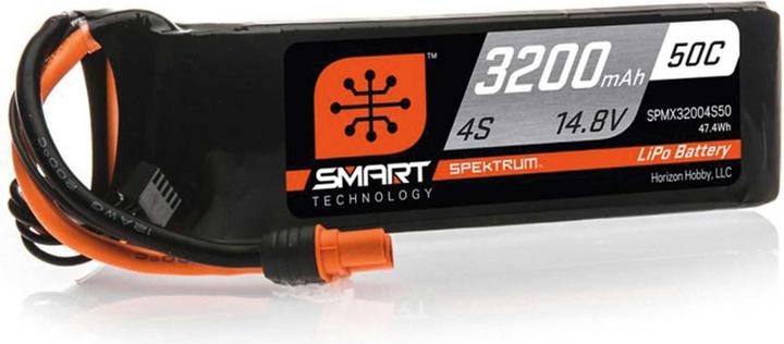 Produktbild Spektrum 3200mAh 4S 14.8V 50C Smart LiPo Battery IC3 (14.80 V, 3200 mAh)