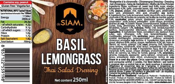 Immagine prodotto deSiam Basilico, condimento alla citronella (290 g)