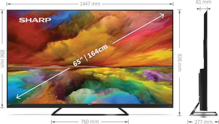 Immagine prodotto Sharp 65EQ3EA (65", EQ3, QLED, 4K, 2022)