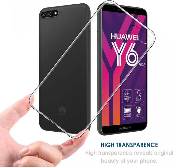 Actual product image Screenguard Huawei Y6 2018 Flexible TPU Clear Case (Huawei Y6 (2018))