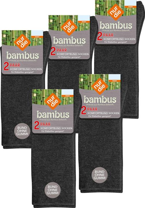 Nur Die Freizeitsocken Komfortbund Socken Viskose (10er Pack, 39 - 42)