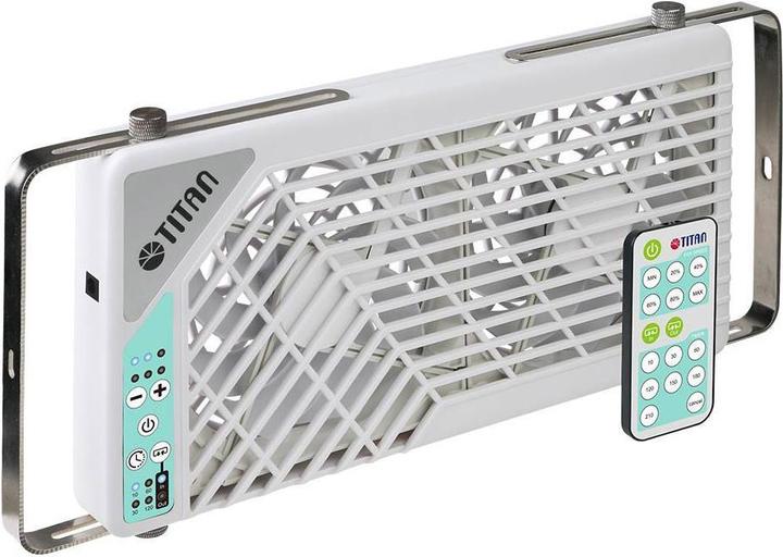 Titan TTC-SC21/V3.0+ Fenster-Doppellüfter 2x140mm mit Fernbedienung, für Wohnmobil (140 mm, 1 x)