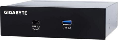 Actual product image Gigabyte GC-USB 3.1 BAY - Connectors on the front control panel of the storage bay