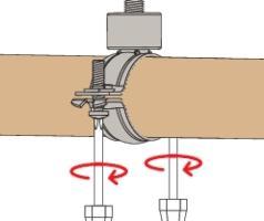 Actual product image Fischer 500719, Pipe clamp, Steel, 48 - 56 mm, 3.81 cm (1.5"), Zinc steel, 1 kN