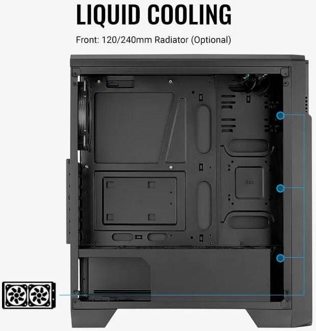 Produktbild AeroCool Ore Tempered Glass (mATX, Mini-ITX, ATX)