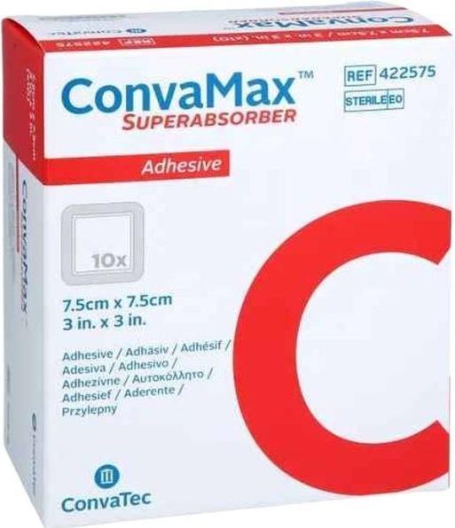 Actual product image ConvaTec Superabsorber 7.5x7.5cm adhäsiv (10 x)