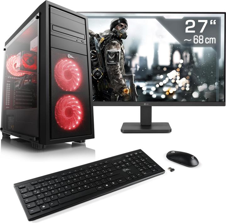 Image du produit CSL Gaming PC M11490H, QWERTZ Layout (DE) (AMD Ryzen 5 5600, 16 Go, 1000 Go, Radeon RX 7600)
