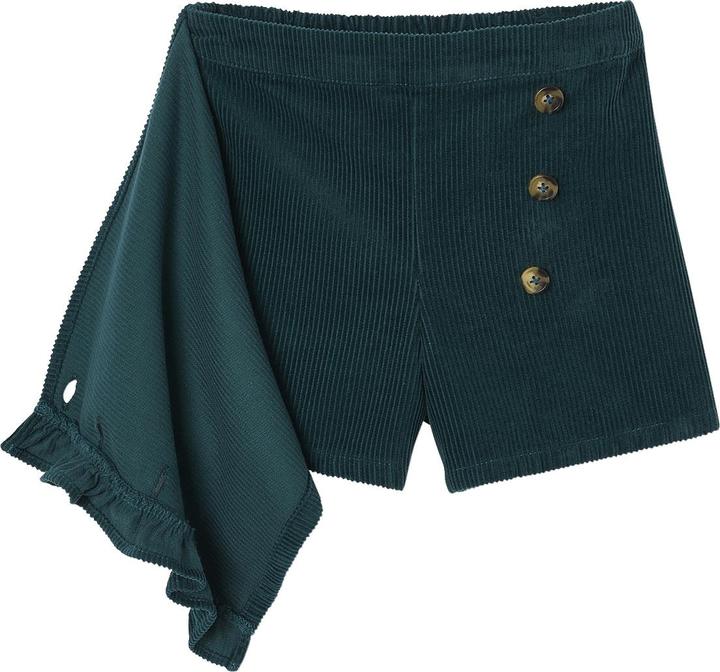 Image du produit Vertbaudet Jupe-culotte fille en velours côtelé façon cache-coeur (92)