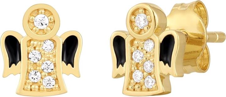 Glanzstücke München Damen Engel Sterling Silber Zirkonia Gelbgold - 33870 (Sterling Silber)