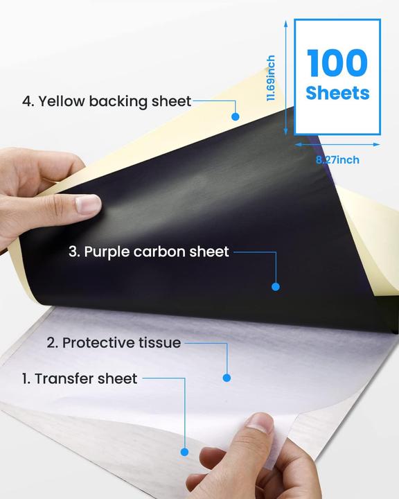 Produktbild Phomemo Tattoo Transferpapier A4 für M08F Drucker (100 Blatt)