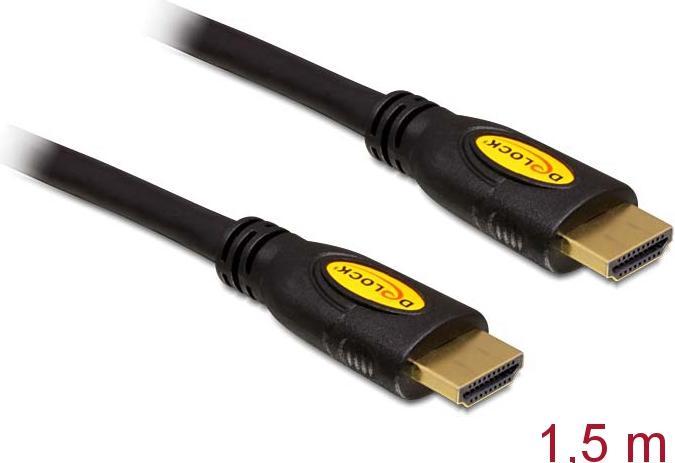 Image du produit Delock HDMI haute vitesse avec câble Ethernet (1.50 m, HDMI)