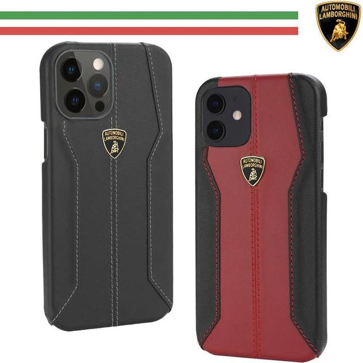 Produktbild Tonino Lamborghini iPhone 13 Pro - Automobili Lamborghini Echtleder Handyhülle Hurican D1, schwarz (Apple iPhone 13 Pro)