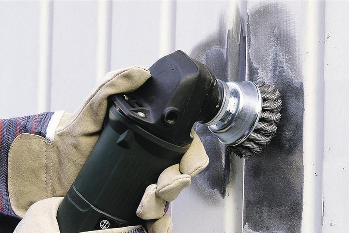 Produktbild wolfcraft wolfcraft 1 Stahldraht-Topfbürste WS M14 ø100mm (P100)
