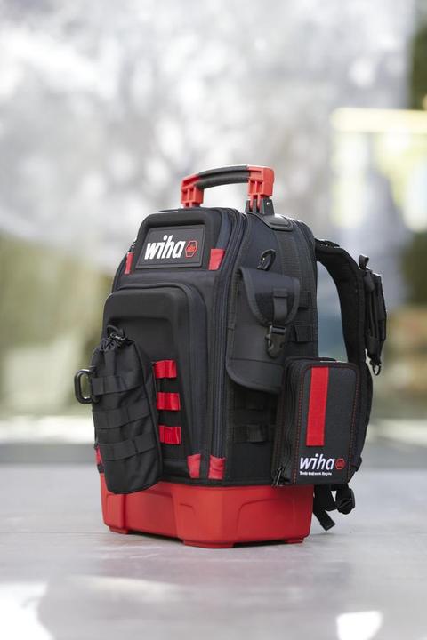 Produktbild Wiha Elektriker Werkzeugrucksack 27tlg Elektriker Grundausstattung stabiler Standboden Laptopfach (27 Teile)