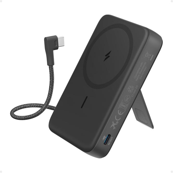 Actual product image Anker 30W, 1 x USB-C Zolo Magnetic Power Bank Black (10000 mAh, 30 W)