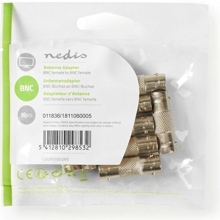 Produktbild Nedis BNC-Antennenadapter BNC-Buchse 10 Stück