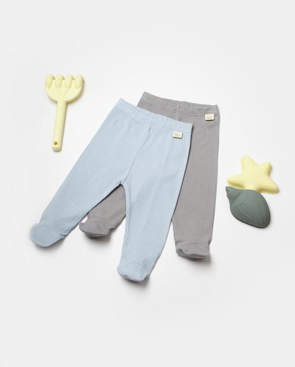 Produktbild BabyCosy Strickhose mit Fuss, 2 Pack (68)