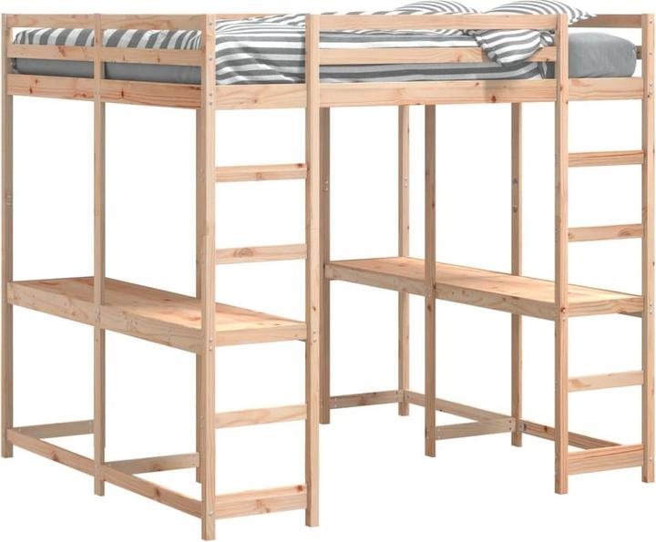Actual product image VidaXL Loft bed with desk & ladder (160 x 200 cm)