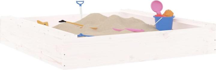 Actual product image VidaXL Sandkasten mit Sitzen Schwarz Quadratisch Massivholz