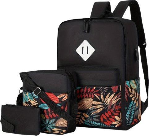 Immagine prodotto Only-Bags.Store Zaino 3 pezzi, 1 set di borsa casual per computer e scuola con borsa a tracolla e mini portamonete