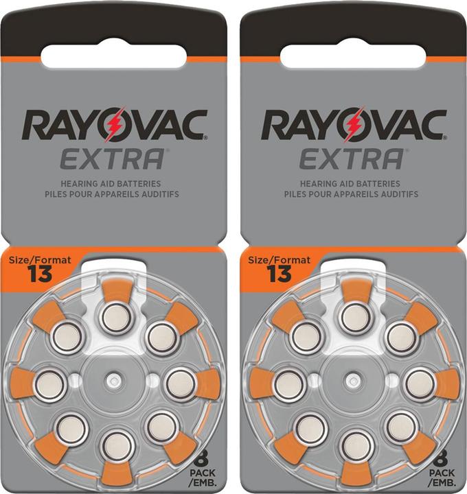 Produktbild Rayovac 2er-Set HÃ¶rgerÃ¤te Batterien Typ 13,orange, Zn/Luft 1,45 Volt 290 mAh, 16er-Pack (16 Stk., 310 mAh)