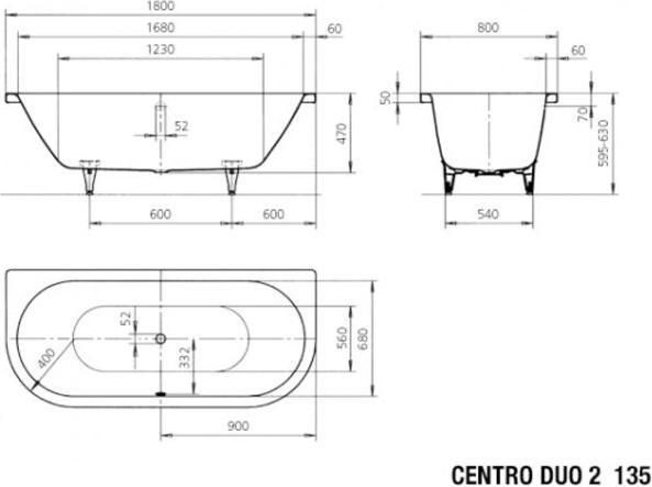 Produktbild Kaldewei Centro Duo 2 135 180x80cm