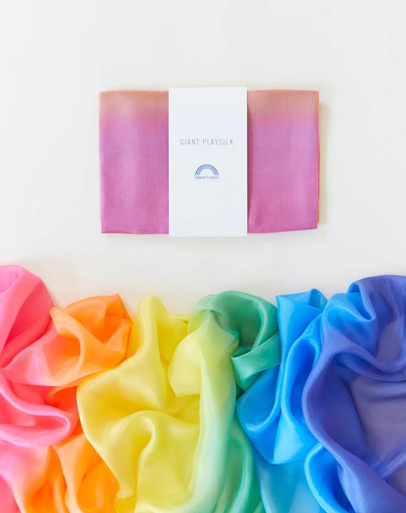 Produktbild Sarah's Silks Seidenspieltuch «Regenbogen» XXL