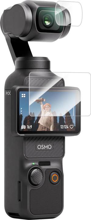Image du produit Telesin Film de verre trempé pour Osmo Pocket 3( film de lentille 2pcs,film de protection d'écran 2pcs) (DJI Osmo Pocket 3)