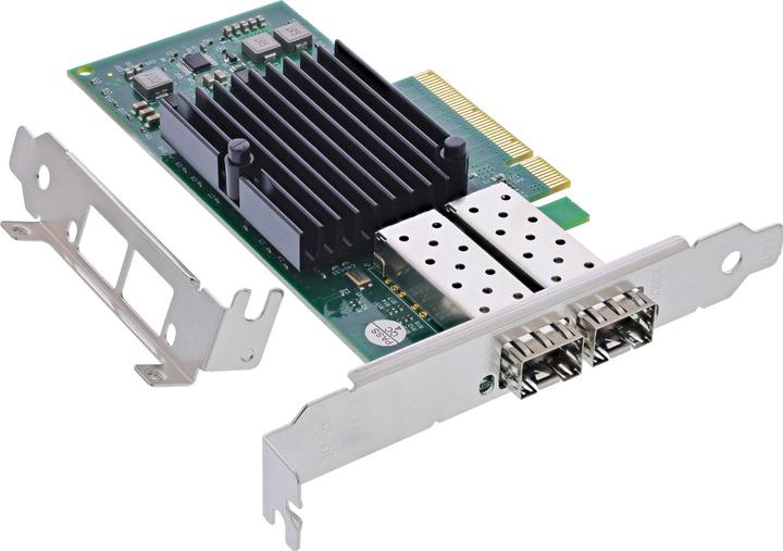 Actual product image InLine Dual 10 Gigabit network card, 2x SFP+, PCIe x8, incl. low profile slot bracket (PCI-E x8)
