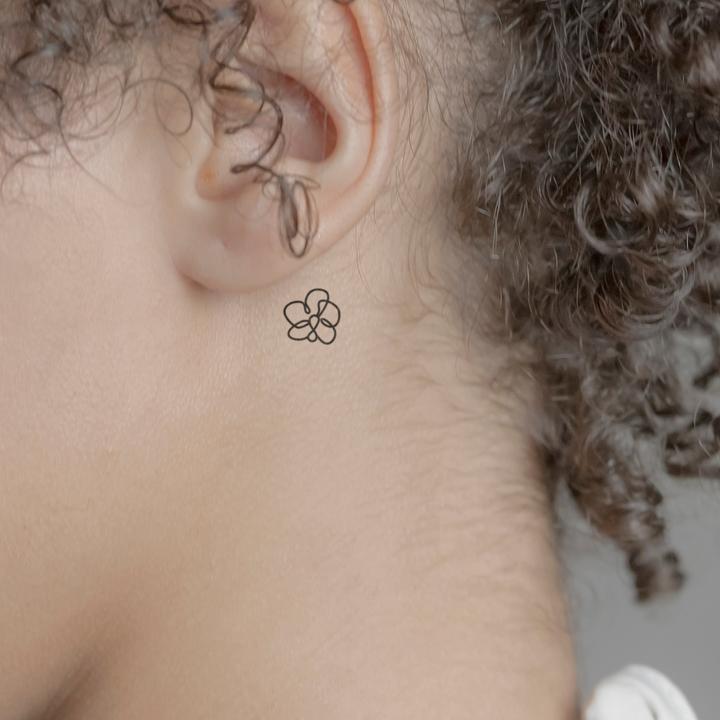 Produktbild minink Temporäres Tattoo – Orchidee künstlerisch