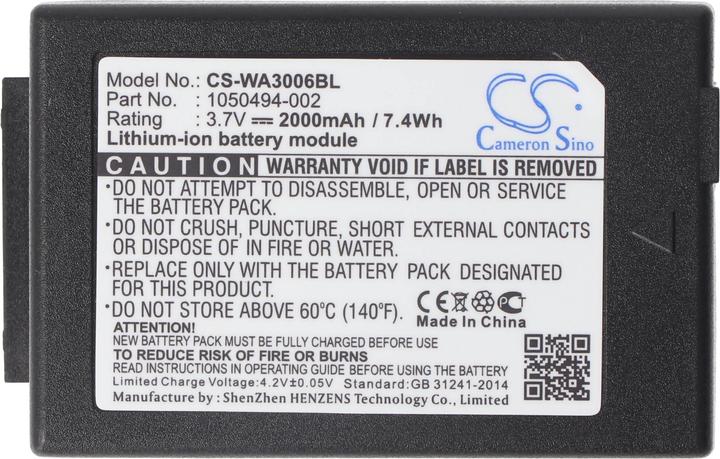 Image du produit AccuCell Akku für Psion WA3006, Li-ion, 3,7V