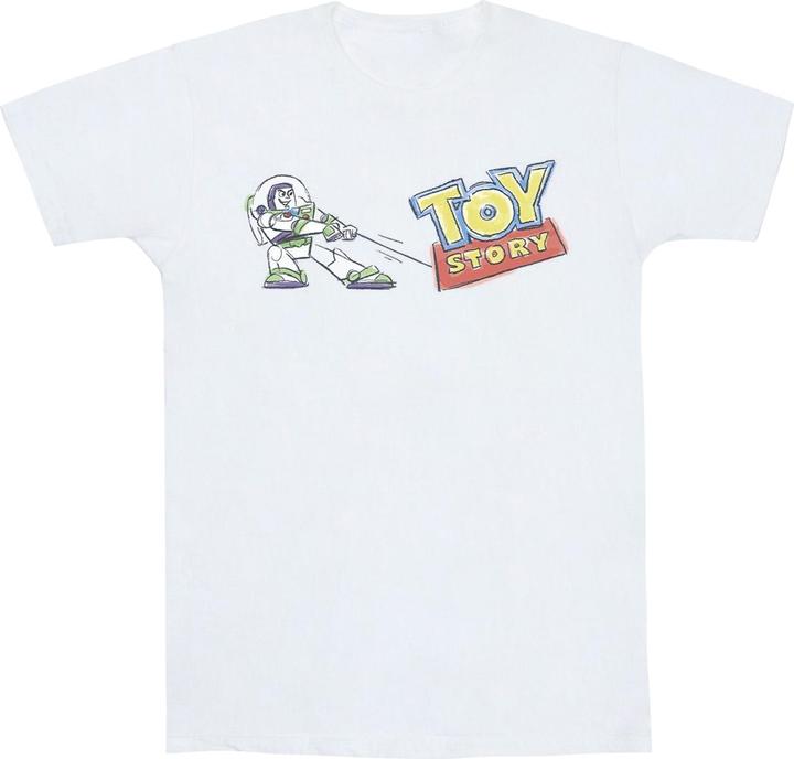 Disney Toy Story Buzz Pulling Logo TShirt (M)